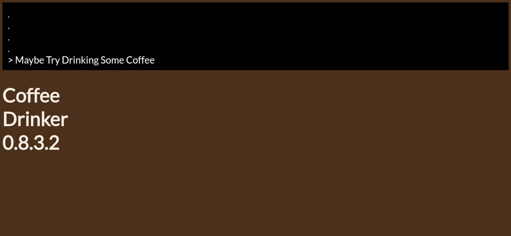 Coffee Drinker running on PLAY (phone)