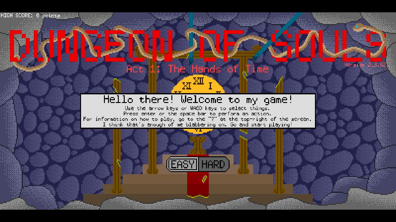 Dungeon of Souls running on PLAY (desktop)