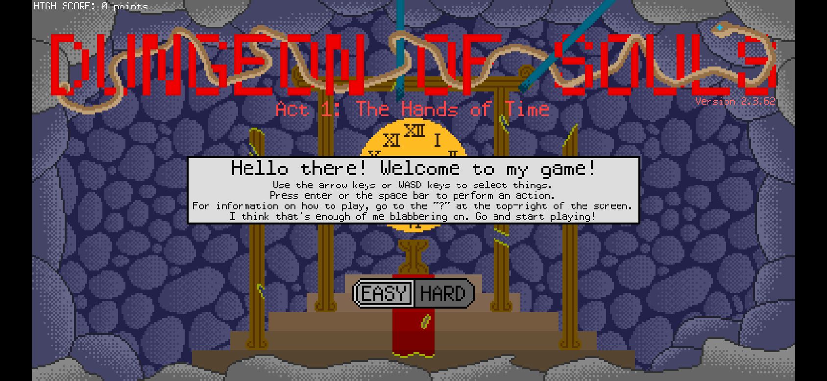 Dungeon of Souls running on PLAY (phone)
