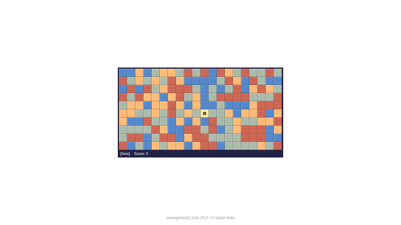 SameGame 1K running on PLAY (desktop)