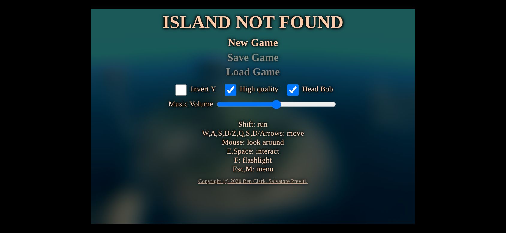 Island Not Found running on PLAY (phone)