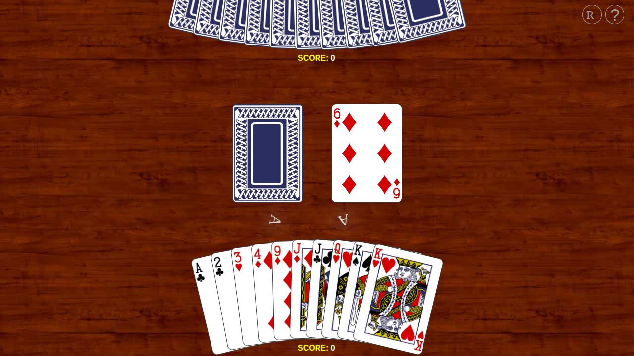 Rummy running on PLAY (desktop)