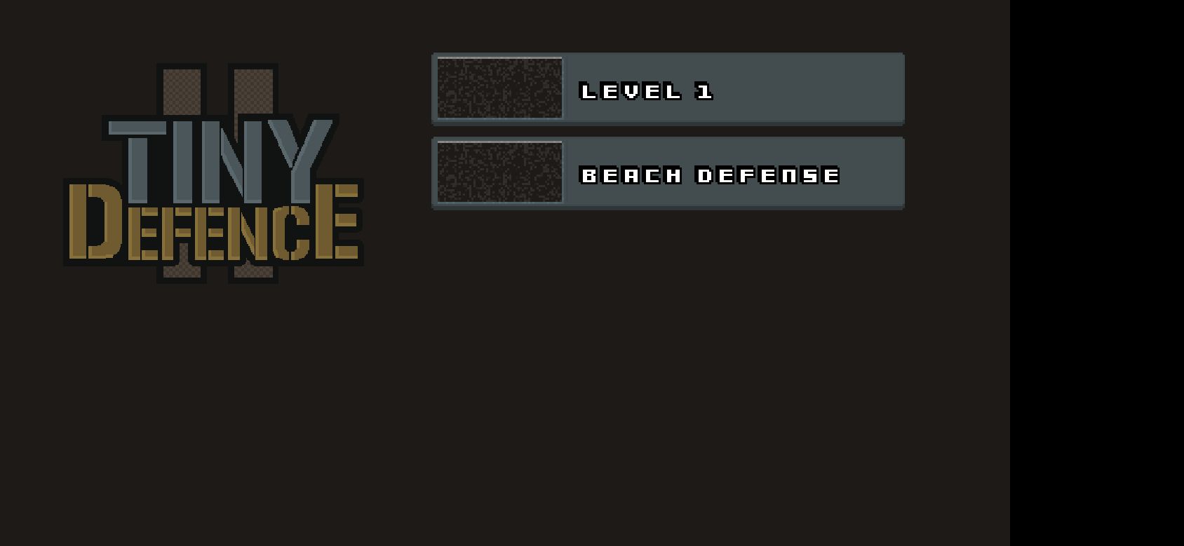 TinyDefence 2 running on PLAY (phone)