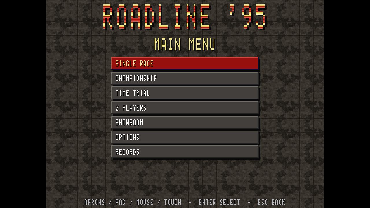 ROADLINE '95 running on PLAY (desktop)