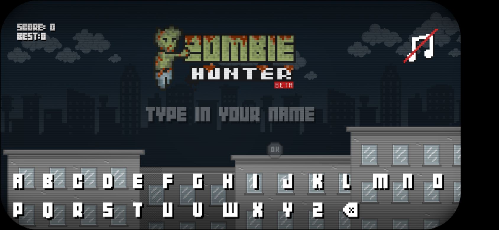 Zombie Hunter running on PLAY (phone)