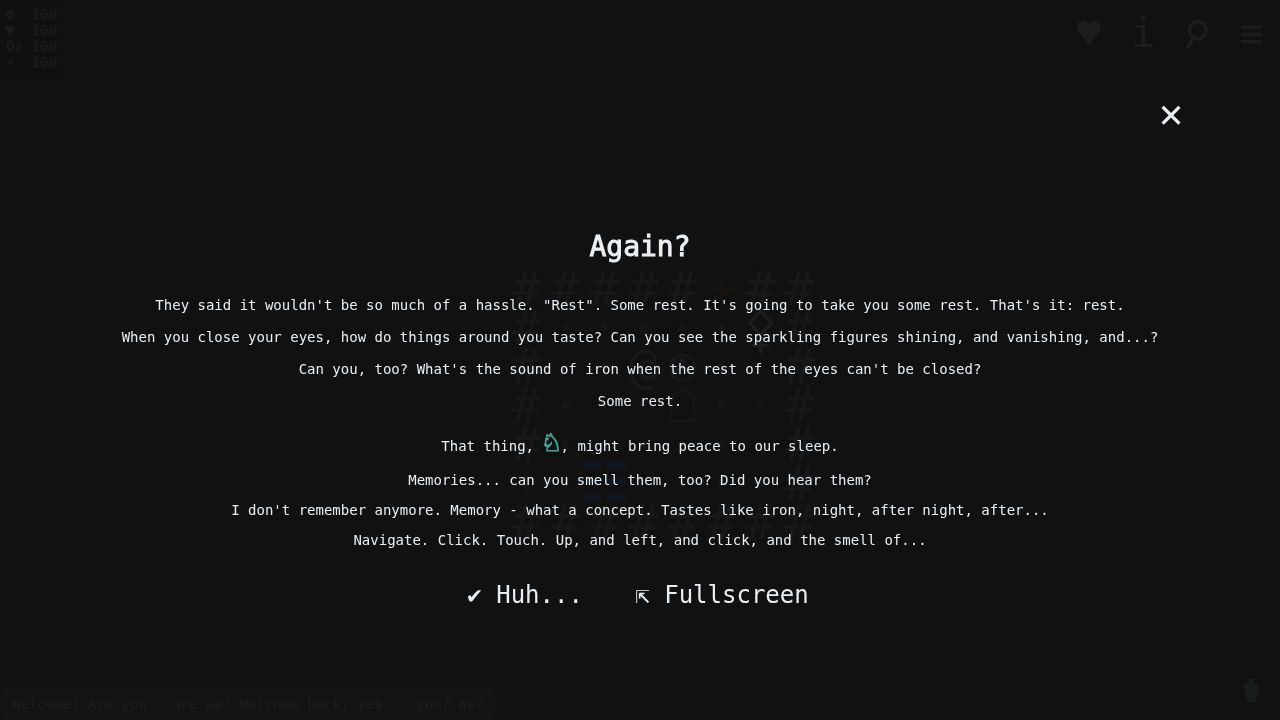 Memory Tastes Like Iron running on PLAY (desktop)